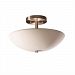 CER-9690-VAN-BUFF-NCKL - Justice Design - Sun Dagger Round Bowl Semi-flush Vanilla Gloss Finish (Glaze)Glazed - Radiance