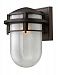 1954VZ-LED - Hinkley Lighting - Reef - 12.8 15W 1 LED Outdoor Wall Mount Victorian Bronze Finish with Etched Glass - Reef