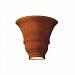 CER-9835W-BIS-GU24 - Justice Design - Tall Curved Wall Sconce Open Top and Bottom Outdoor Bisque Finish (Unfinished)Bisque Finish Type - Ambiance