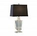 3329B - Robert Abbey Lighting - Artemis - 1 Light Accent Lamp Clear Crystal/Silver Plate Finish with Black Dupioni Silk Shade - Artemis