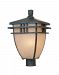 30836-ABP - Designers Fountain - Dayton - Three Light Outdoor Post Lantern Aged Bronze Patina Finish with Ochere Glass - Dayton