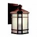 9719PR - Kichler Lighting - Cameron - One Light Outdoor Wall Mount Prairie Rock Finish with Etched Linen Glass - Cameron