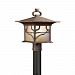 9920DCO - Kichler Lighting - Morris - One Light Outdoor Post Mount Distressed Copper Finish with Etched Iridized Seedy Glass - Morris