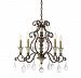 1-3001-5-8 - Savoy House - St. Laurence - Five Light Chandelier New Tortoise Shell with Silver Finish with Clear Crystal - St. Laurence