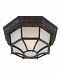 5-2067-72 - Savoy House - Flush Mount Rustic Bronze Finish : Frosted Glass - Exterior Collections