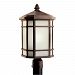 11020PR - Kichler Lighting - Cameron - One Light Outdoor Post Prairie Rock Finish with White Etched Linen Glass - Cameron