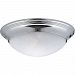 P3688-15 - Progress Lighting - One-Light Close-To-Ceiling Fixture Polished Chrome Finish with Etched Alabaster Glass - Crawford