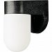 P5817-31 - Progress Lighting - One Light Outdoor Small Wall Mount Black Finish with White Acrylic Glass - Milia