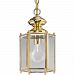 P5834-10 - Progress Lighting - One Light Outdoor Hanging Lantern Polished Brass Finish with Clear Beveled Glass - Recessed