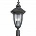 P5420-31 - Progress Lighting - Meridian - Three Light Outdoor Post Black Finish with Clear Seeded Glass - Meridian