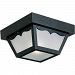 P5744-31 - Progress Lighting - One Light Outdoor Flush Mount Black Finish with White Acrylic Glass - Cantata