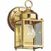 P5607-10 - Progress Lighting - One Light Outdoor Small Wall Mount Polished Brass Finish with Clear Glass - Flat