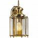 P5832-10 - Progress Lighting - 14.25 Inch One Light Outdoor Wall Lantern Polished Brass Finish with Clear Beveled Glass - Melon Glass