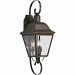 P5689-20 - Progress Lighting - Andover - Three Light Outdoor Wall Mount Antique Bronze Finish with Clear Beveled Glass - Andover