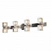 23908-BS/FCL - Access Lighting - Astor Crystal Vanity-Wall Fixture Brushed Steel Finish with Frosted Crystal Glass - Astor