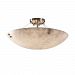 CLD-9657-25-DBRZ-F4-LED-6000 - Justice Design - 48 Semi-Flush Bowl Dark Bronze FinishSquare Bowl Shade - Clouds-Finials