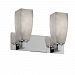 CLD-8922-65-CROM-GU24-DBAL - Justice Design - Clouds - 15 Two Light Bath Bar Polished Chrome FinishTall Tapered Square - Clouds-Modular
