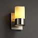 CNDL-8761-14-AMBR-MBLK - Justice Design - Dakota - One Uplight Wall Sconce AMBR: Amber Glass Shade Matte Black FinishCylinder/Melted Rim Shade - Candle Aria-Dakota