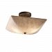 CLD-9695-25-DBRZ-GU24-DBAL - Justice Design - 14 Square Semi-Flush Bowl Dark Bronze FinishSquare Bowl Shade - Clouds