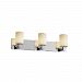CNDL-8923-10-CREM-CROM - Justice Design - CandleAria - Three Light Bath Bar CREM: Cream Shade Polished Chrome FinishCylinder with Flat Rim Shade - Candle Aria-Modular