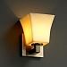 CNDL-8921-40-AMBR-ABRS - Justice Design - CandleAria - One Light Wall Sconce AMBR: Amber Glass Shade Antique Brass FinishSquare Flared Shade - Candle Aria-Modular