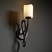 CNDL-8911-30-AMBR-DBRZ - Justice Design - CandleAria - One Light Wall Sconce AMBR: Amber Glass Shade Dark Bronze FinishOval Shade - Candle Aria-Capellini