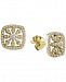 Giani Bernini Cubic Zirconia Pave Square Stud Earrings in 18k Gold-Plated Sterling Silver, Created for Macy's