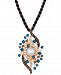Le Vian Crazy Collection Cultured Freshwater Pearl (9mm) & Multi-Gemstone (2-5/8 ct. t. w. ) Silk Cord 18" Pendant Necklace in 14k Rose Gold