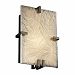 PNA-5551-BMBO-NCKL - Justice Design - Clips Rectangle Wall Sconce (ADA) Bamboo Shade Impression Brushed Nickel FinishWaterfall Glass - Porcelina