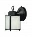 ES1161-BK - Designers Fountain - One Light Outdoor Wall Lantern Black Finish with White Glass -