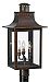 CM9012AC - Quoizel Lighting - Chalmers - 3 Light Post Lantern Aged Copper Finish with Clear Glass - Chalmers