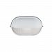 5137C - LBL Lighting - Oval Aluminum Bulk Head with Visor White Finish with Sanded Glass -