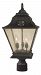 Z1415-RT - Craftmade Lighting - Chaparral - Three Light Post Rust Finish With Seedy with Champagne Tint Glass - CHAPARRAL