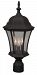 Z345-TB - Craftmade Lighting - Three Light Outdoor Post Lantern Matte Black Finish With Clear Beveled Glass - CAST ALUMINUM