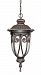 60/2068 - Nuvo Lighting - Corniche - One Light Outdoor Hanging Lantern Burlwood Finish with Clear Seeded Shade - Corniche