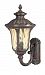60/2002 - Nuvo Lighting - Beaumont - Three Light Large Outdoor Wall Lantern Fruitwood Finish with Amber Water Shade - Beaumont