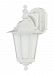 60/2204 - Nuvo Lighting - Cornerst1 - One Light Outdoor Wall Lantern White Finish with Satin White Shade - Cornerstone