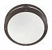 60/2546 - Nuvo Lighting - Hudson - Two Light Round Wall - Ceiling Fixture Architectural Bronze Finish with White Lexan Shade - Hudson