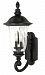60/978 - Nuvo Lighting - Parisian - Three Light Outdoor Wall Lantern Textured Black Finish with Fluted Seed Shade - Parisian