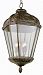 5156 BRT - Trans Globe Lighting - New American - Four Light Outdoor Hanging Lantern Burnished Rust Finish with Seeded Glass - New American