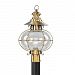 2226-22 - Livex Lighting - Harbor - One Light Outdoor Post Light Flemish Brass Finish with Hand Blown Clear Glass - Harbor