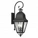 2555-04 - Livex Lighting - Amwell - Three Light Outdoor Wall Sconce Black Finish with Seeded Glass - Amwell