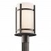 49123AVI - Kichler Lighting - Camden - One Light Outdoor Post Mount Anvil Iron Finish with Opal Etched Glass - Camden