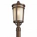 49074BST - Kichler Lighting - Atwood - One Light Outdoor Post Mount Brown Stone Finish with Satin Etched Glass - Atwood