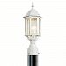 49256WH - Kichler Lighting - Chesapeake - One Light Outdoor Post Mount White Finish with Clear Beveled Glass - Chesapeake