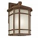 9721PR - Kichler Lighting - Cameron - One Light Outdoor Wall Mount Prairie Rock Finish with White Etched Linen Glass - Cameron