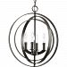 P3827-20 - Progress Lighting - Equinox - Four Light Sphere Foyer Antique Bronze Finish - Equinox