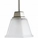 P5135-09 - Progress Lighting - North Park - One Light Mini-Pendant Brushed Nickel Finish with Etched Glass - North Park