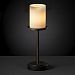 CNDL-8799-14-CREM-MBLK-LED1-700 - Justice Design - Dakota - One Light Tall Table Lamp Cream Matte Black FinishCylinder/Melted Rim Shade - Candle Aria-Dakota