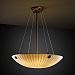 PNA-9662-35-BMBO-MBLK-F2-LED5-5000 - Justice Design - Porcelina - Six Light Bowl Pendant Bamboo Shade Impression Matte Black FinishRound Bowl - Porcelina